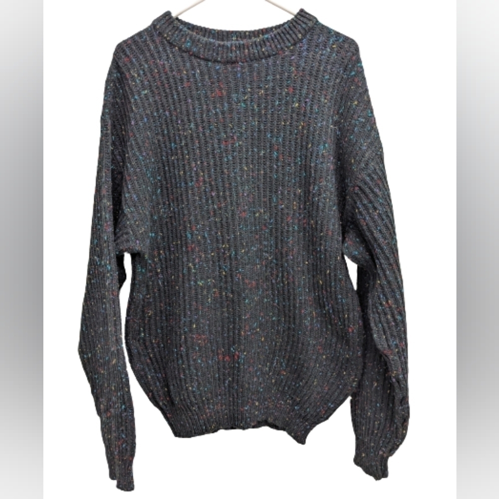 Vintage Kinetixx knit confetti oversized sweater size M